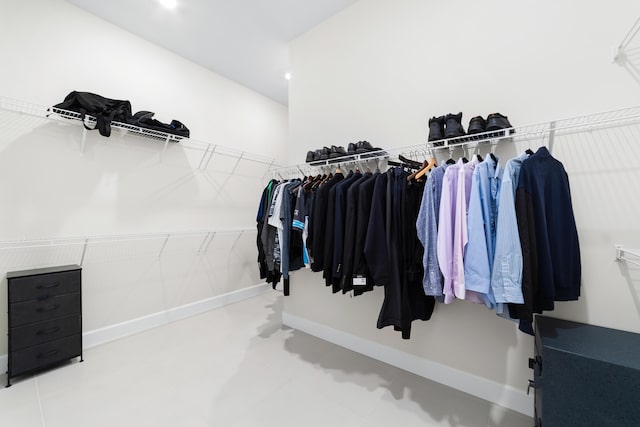 view of walk in closet