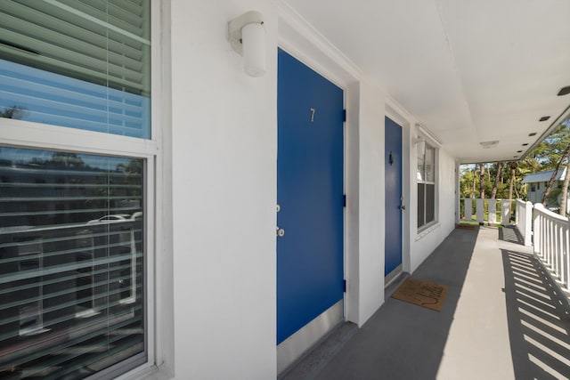 exterior space with covered porch