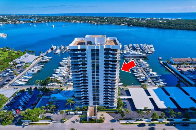 108 Lakeshore Dr Unit 1441, North Palm Beach, FL 33408 - aerial view of a nearby body of water, a marina, and apartment complex
