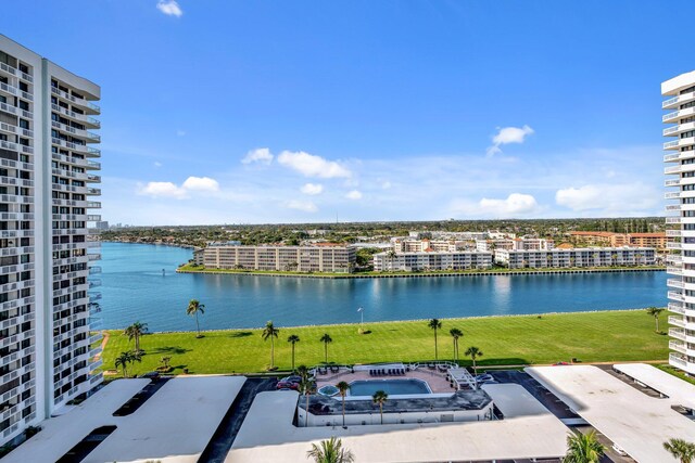 108 Lakeshore Dr Unit 1441, North Palm Beach, FL 33408 - living room featuring ornamental molding, floor to ceiling windows, and marble finish flooring