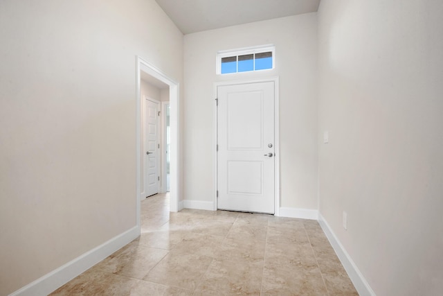 foyer with baseboards