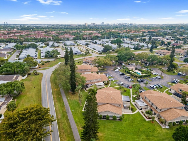 aerial view featuring a residential view