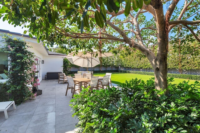 view of patio / terrace with a fenced backyard