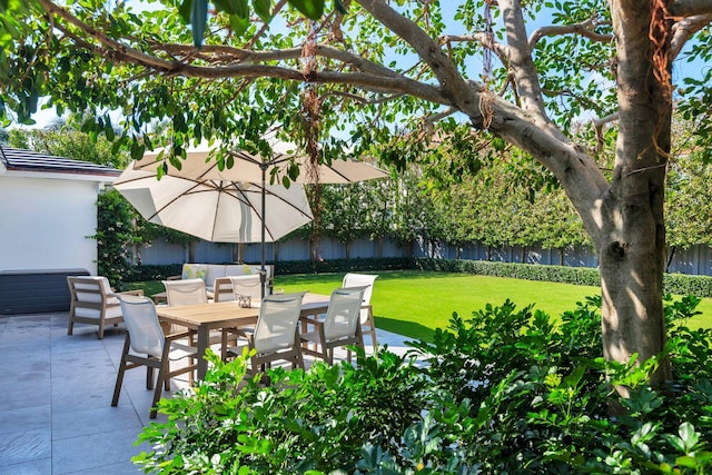 view of patio / terrace with a fenced backyard