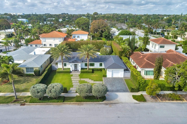 bird's eye view with a residential view