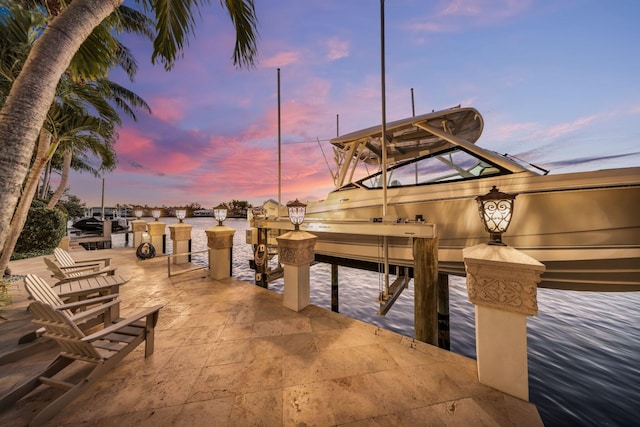 4216 Intracoastal Dr, Highland Beach, FL 33487 - view of patio terrace at dusk