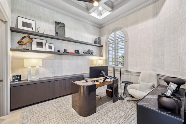 4216 Intracoastal Dr, Highland Beach, FL 33487 - office space with ornamental molding and ceiling fan