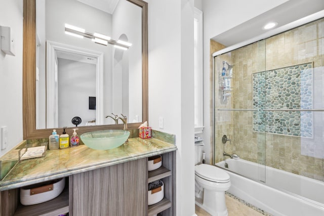 4216 Intracoastal Dr, Highland Beach, FL 33487 - full bathroom with toilet, combined bath / shower with glass door, and vanity