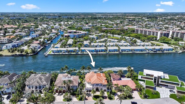 4216 Intracoastal Dr, Highland Beach, FL 33487 - aerial perspective of suburban area with a nearby body of water