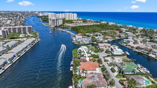 4216 Intracoastal Dr, Highland Beach, FL 33487 - drone / aerial view of a nearby body of water