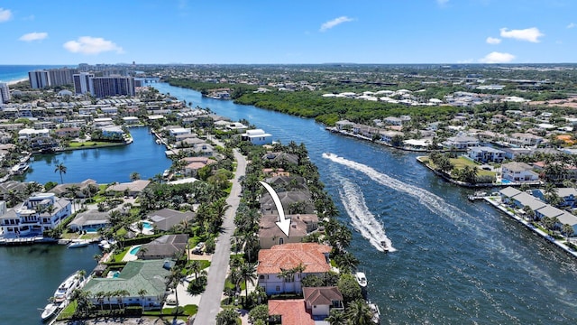 4216 Intracoastal Dr, Highland Beach, FL 33487 - aerial view of residential area with a large body of water