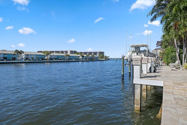 4216 Intracoastal Dr, Highland Beach, FL 33487 - dock featuring a water view and boat lift