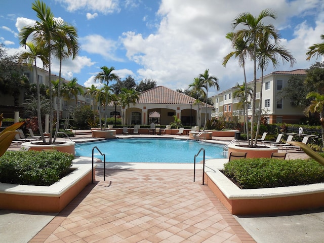 pool featuring a patio