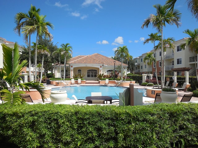 pool featuring a patio