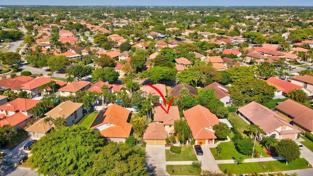 drone / aerial view featuring a residential view