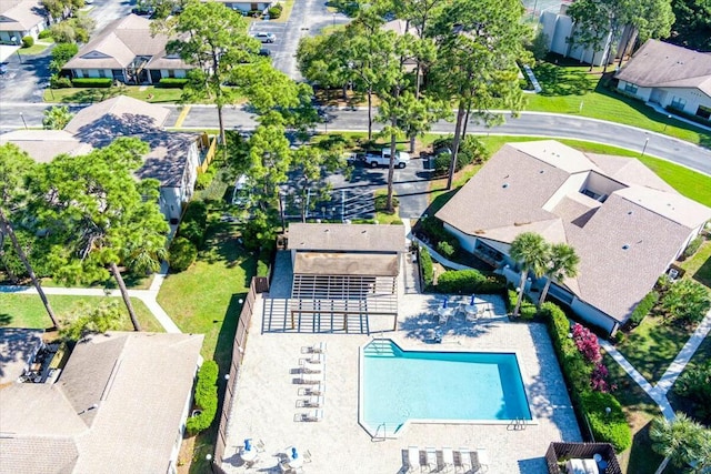 bird's eye view featuring a residential view