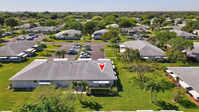 bird's eye view with a residential view