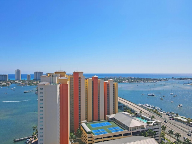 2650 Lake Shore Dr Unit 703, Riviera Beach, FL 33404 - property view of water featuring a view of city