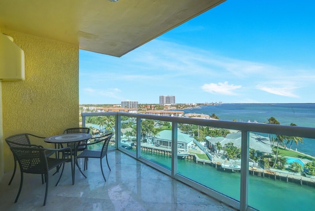 2650 Lake Shore Dr Unit 703, Riviera Beach, FL 33404 - balcony with a water view