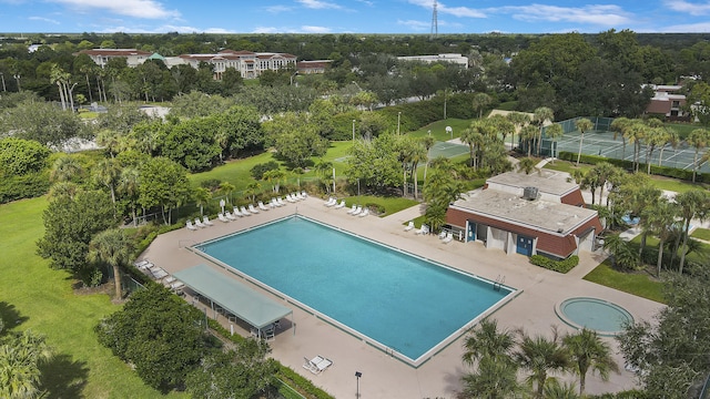 pool featuring fence