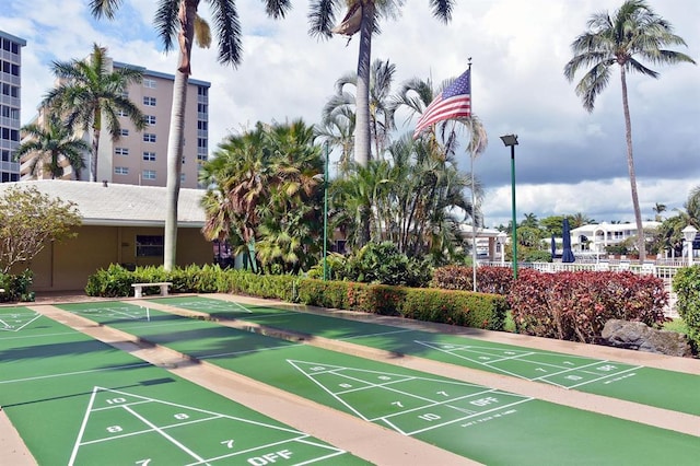 surrounding community featuring shuffleboard