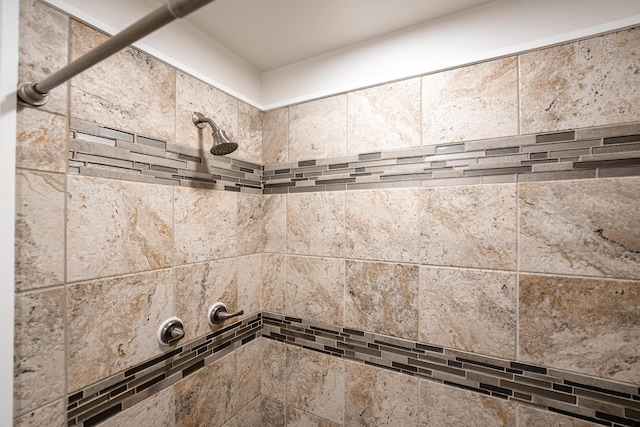 details with tiled shower