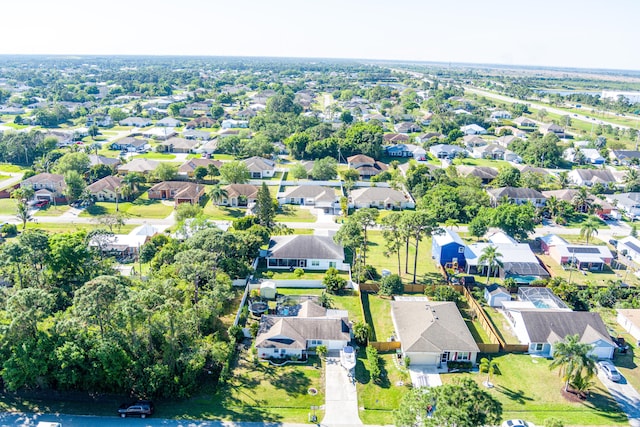 aerial view featuring a residential view