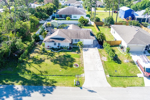 aerial view featuring a residential view