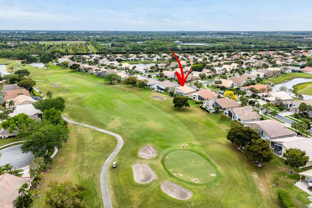 7146 Falls Rd E, Boynton Beach, FL 33437 - aerial overview of property's location featuring nearby suburban area, a large body of water, and a golf club