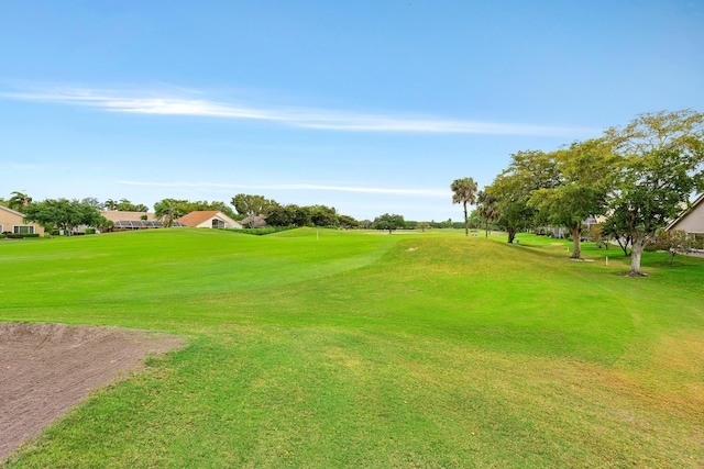 view of community with view of golf course