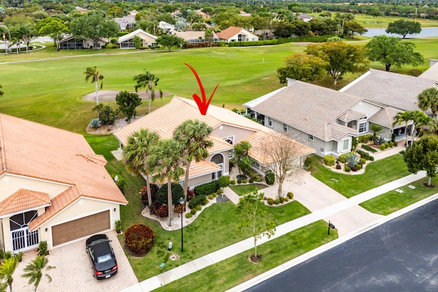 7146 Falls Rd E, Boynton Beach, FL 33437 - aerial perspective of suburban area with a golf club and a large body of water