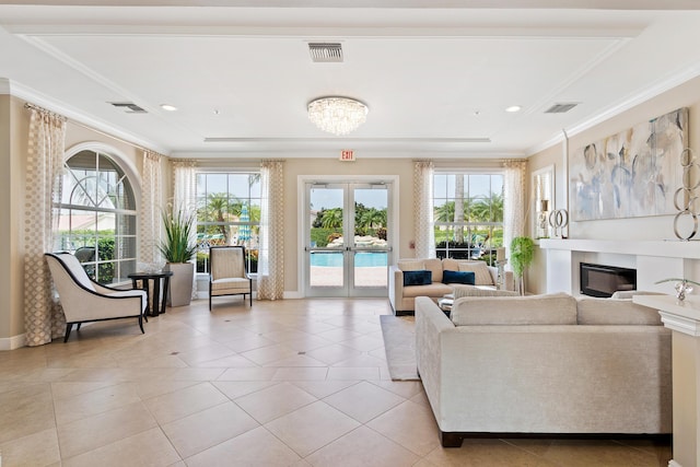 7146 Falls Rd E, Boynton Beach, FL 33437 - building lobby featuring crown molding and recessed lighting