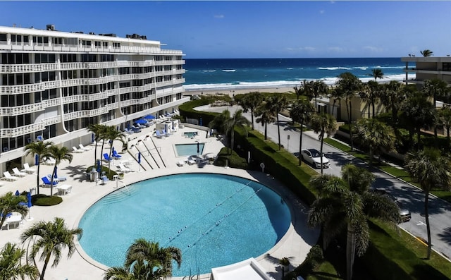 pool with a water view