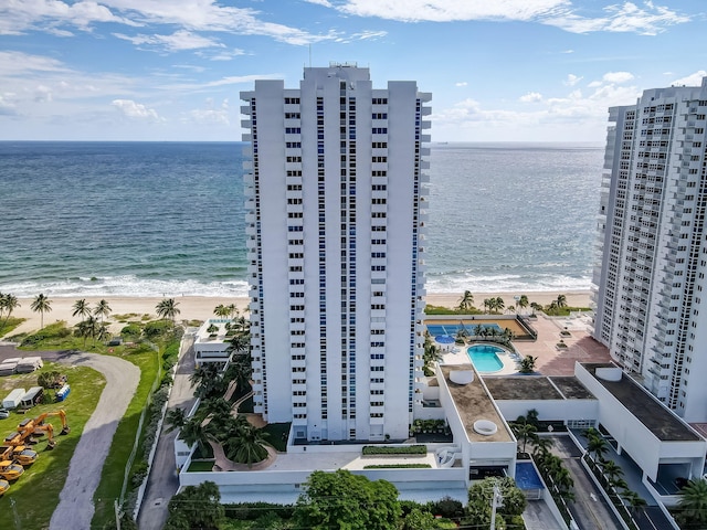 water view featuring a view of the beach