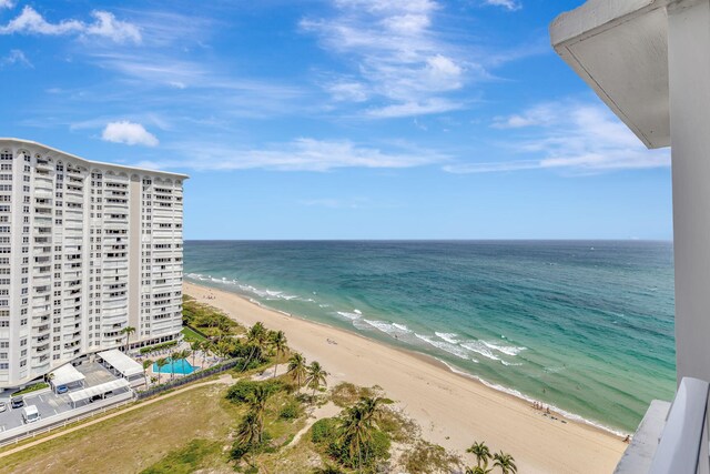 water view featuring a view of the beach