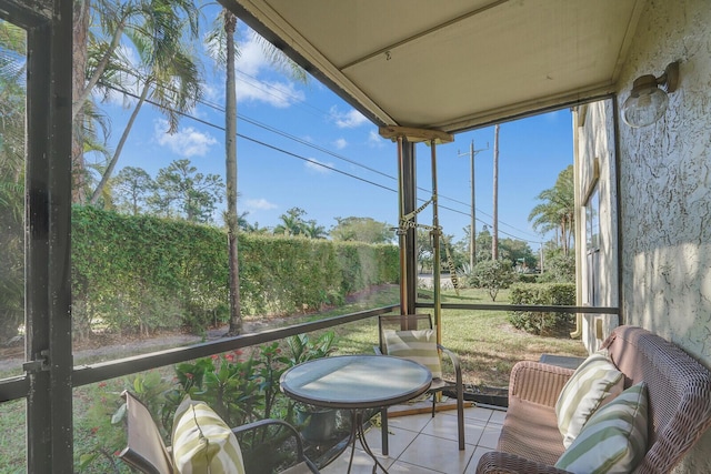 sunroom with plenty of natural light