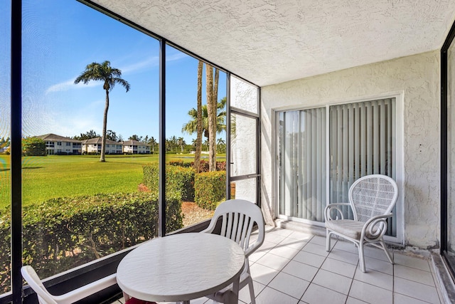 view of sunroom