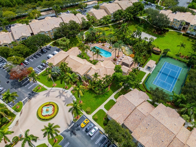 drone / aerial view featuring a residential view