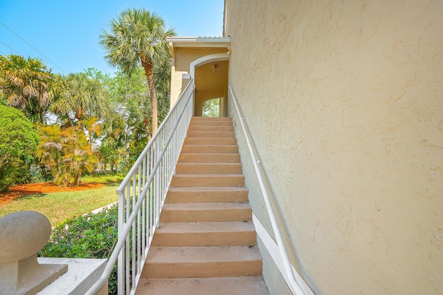 view of stairway