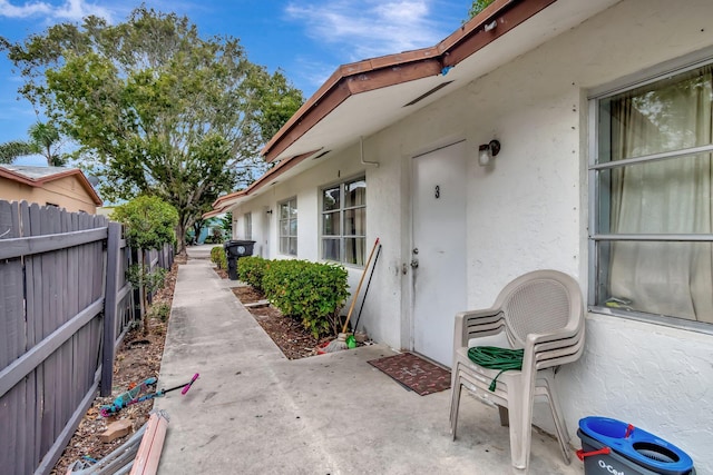 view of patio with fence