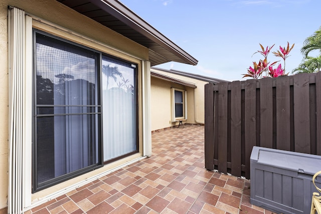 view of patio with fence