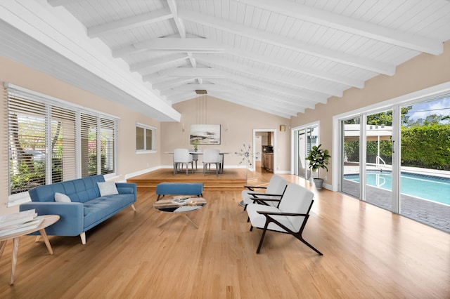 2601 NE 37th St, Fort Lauderdale, FL 33306 - living area featuring baseboards and wood finished floors
