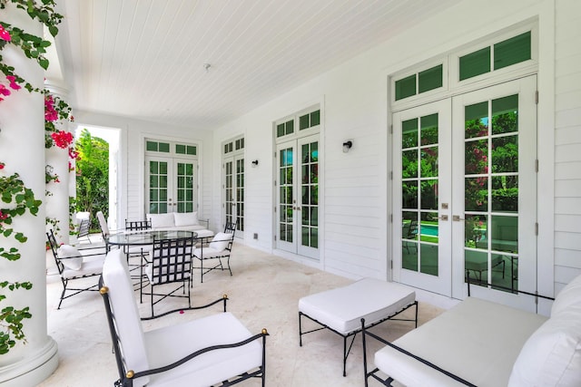 205 Gray St, West Palm Beach, FL 33405 - view of patio with french doors and outdoor dining space