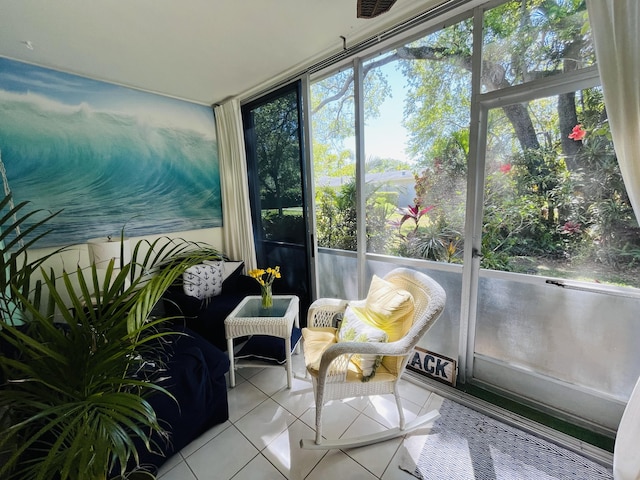 view of sunroom