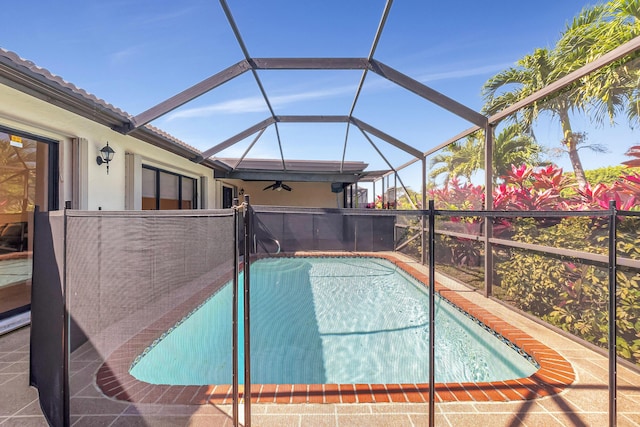 pool featuring a lanai