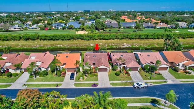 aerial view featuring a residential view