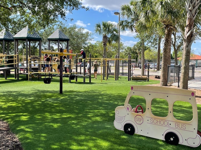 7896 Sonoma Springs Cir Unit 204, Lake Worth, FL 33463 - view of community with playground community, a yard, and fence