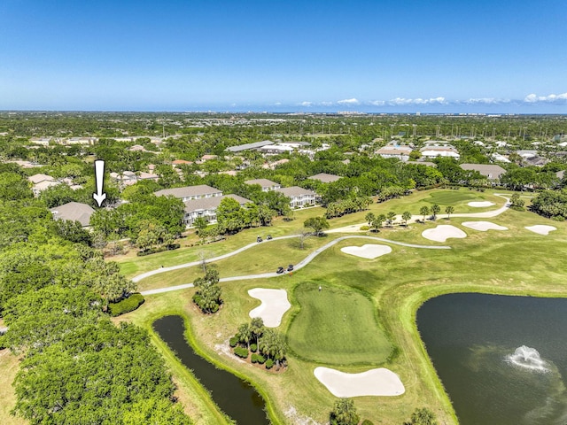 114 Radcliffe Ct, Jupiter, FL 33458 - aerial view of property and surrounding area with a nearby body of water, nearby suburban area, and a local golf course