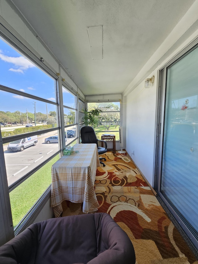 view of sunroom