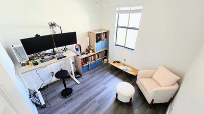 office with wood finished floors